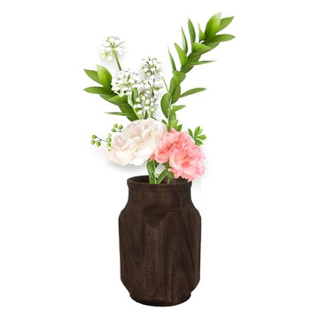 Wood Effect Vase – Natural Brown